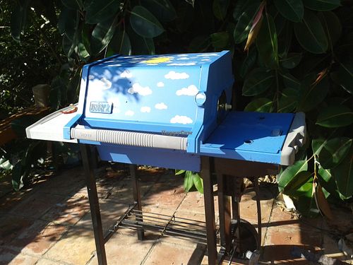 Solar powered oven, "off position".  at Loft on a Lake in Brownsville