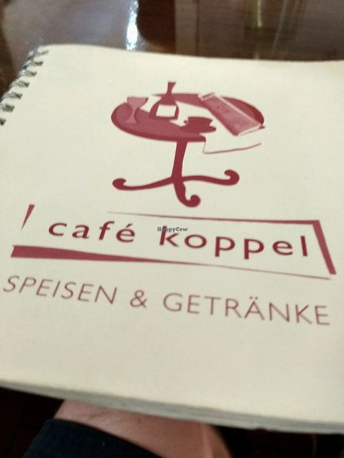 menu at Cafe Koppel in Hamburg