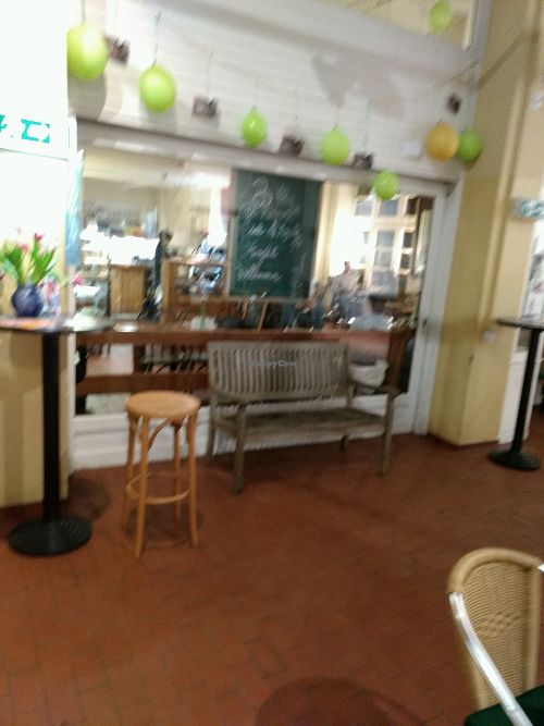 outside at Cafe Koppel in Hamburg