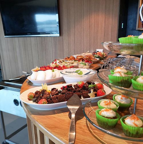 Sunday buffé, dessert section  at Bønnespiren in Stavanger