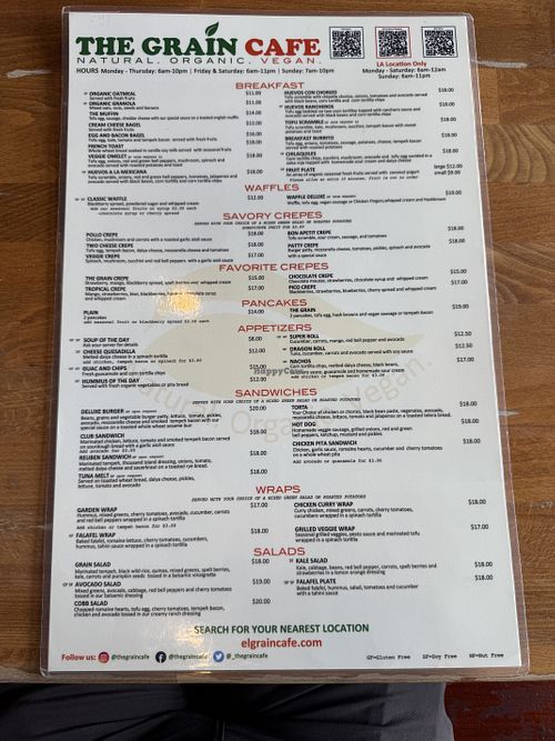   at The Grain Cafe in Redondo Beach