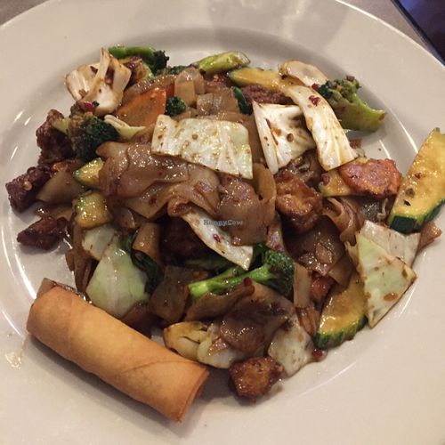 pad see ew with tofu and veggies at Best Thai Addison in Addison