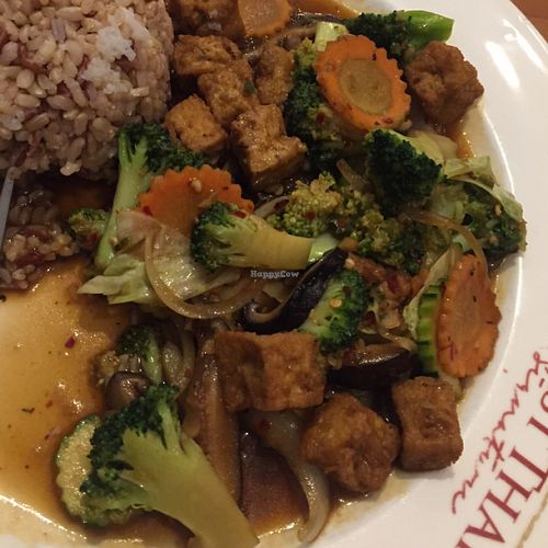 broccoli in brown sauce stir fry  at Best Thai Addison in Addison
