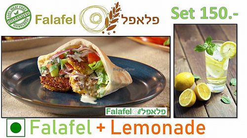 Sandwich set with home-made fresh lemonade juice. Only 150THB or 4$ at Aaida Falafel - MBK in Bangkok