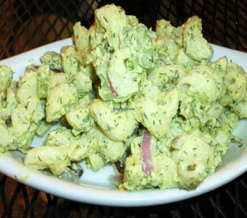 amazing pesto pasta salad at Brick Road Pizza Co in Grand Rapids