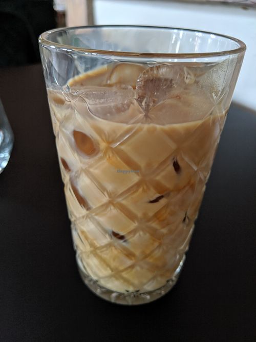 caramel iced coffee at Plant in Tallinn