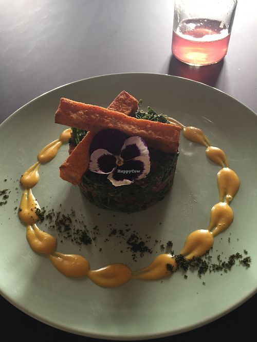 Delicious kale & red rice dish at Plant in Tallinn