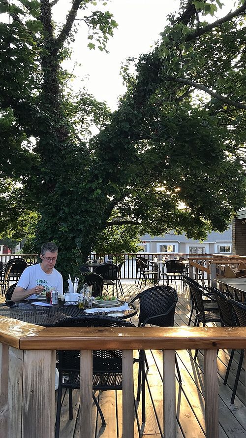 Outdoor seating in summer : ) at Duneland Pizza in Chesterton