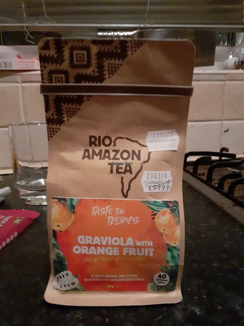 Graviola and orange tea at For Goodness Sake in Middlesbrough