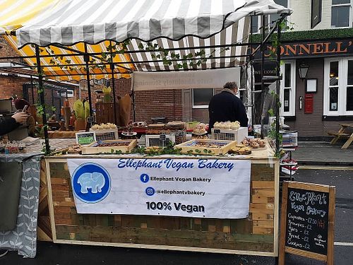 Market stall - social media  at Ellephant Vegan Bakery in Middlesbrough