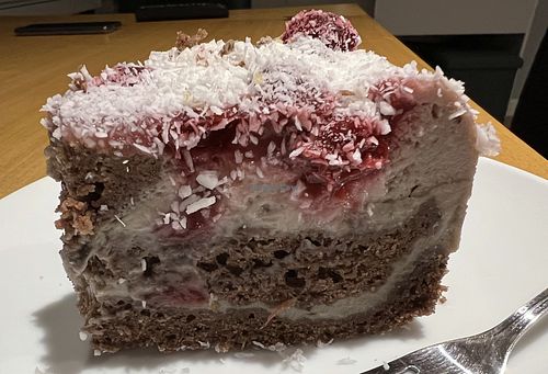 Cherry mousse cake? (Takeaway )  at Bio Cafe in Aberdeen