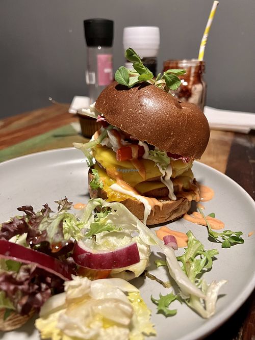 The Godfather Burger  at Bio Cafe in Aberdeen