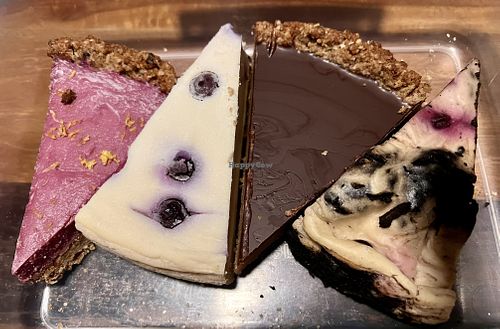 Cakes selection  at Bio Cafe in Aberdeen