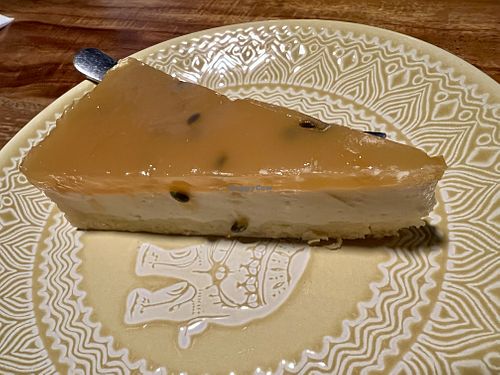 Passion fruit orange cheesecake   at Bio Cafe in Aberdeen