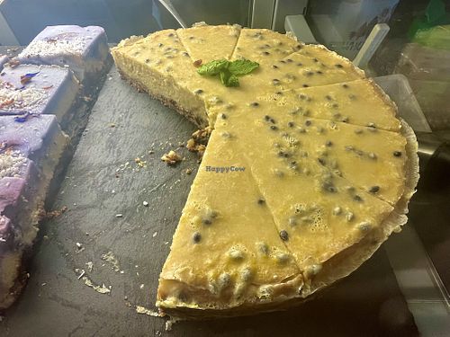 Passionfruit cheesecake   at Bio Cafe in Aberdeen