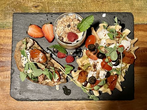 Breakfast board with a bit of everything   at Bio Cafe in Aberdeen