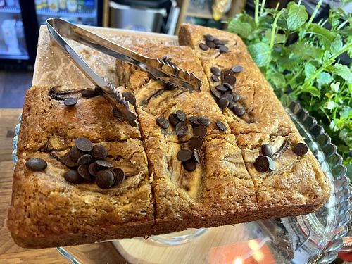 Banana blondie  at Bio Cafe in Aberdeen