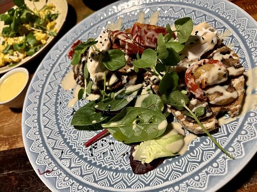 Mushrooms sandwiches   at Bio Cafe in Aberdeen