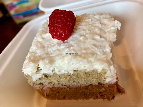 Matcha cake  at Bio Cafe in Aberdeen