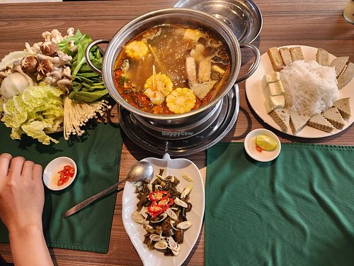 Thai hotpot here is the best among I've tried! The spices is flavorful, smell good and does not get salty in the end at Tam Chay - Do Duc Duc in Hanoi