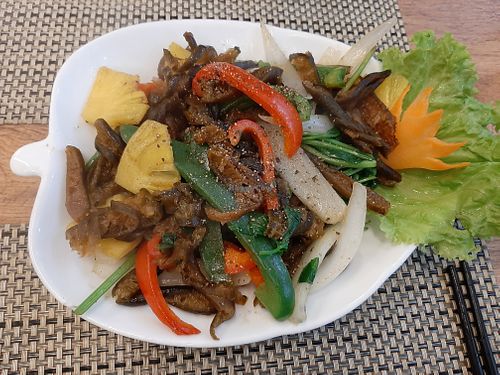 stir fried seaweeds at Tam Chay - Van Khe in Hanoi