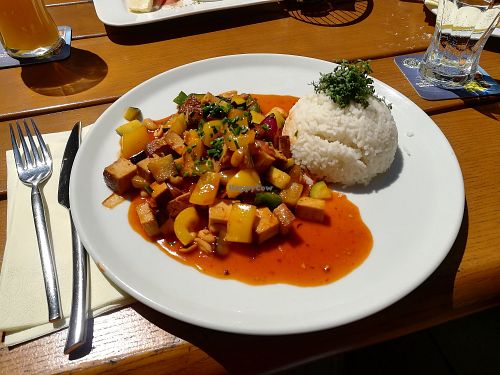 Wok vegetables with Tofu at Christkindlwirt in Steyr