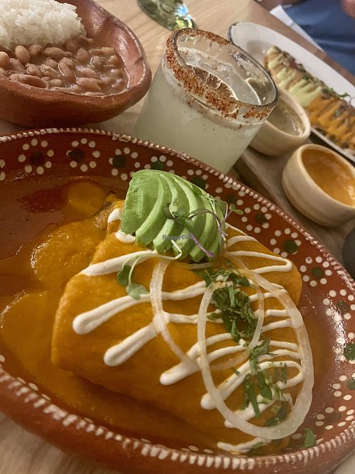 Mushroom enchiladas   at Cielo Rojo in Takoma Park