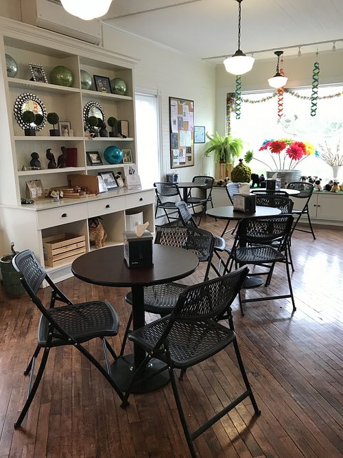 Seats with a view at Pugnuts in Surry