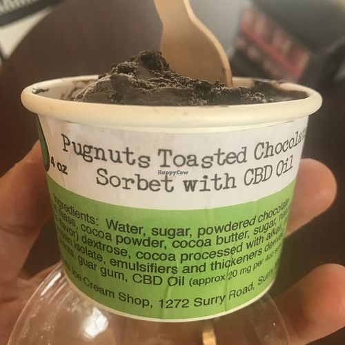 Vegan sorbet with CBD.  at Pugnuts in Surry