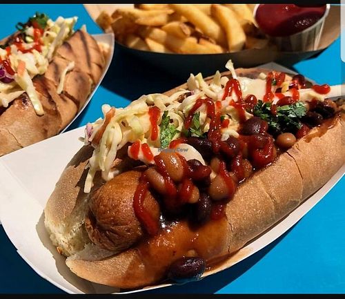 Amazing Hot Dog at Totally Awesome Vegan Food Truck in Portland