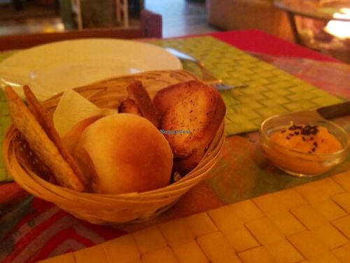 bread and dip  at Namaste in Montevideo