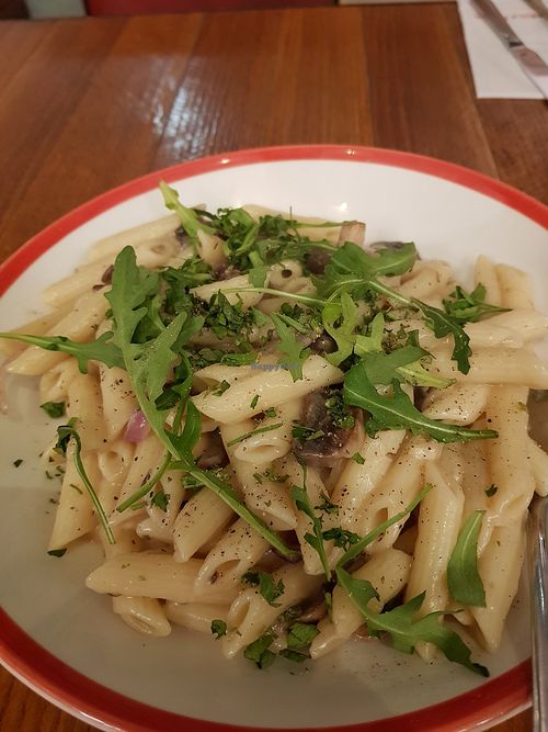 Vegan pasta at Frankie & Benny's in Manchester