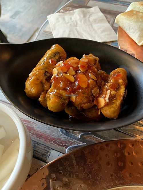 Fried seaweed rolls at Cafe SIVA 카페 시바 in Seoul