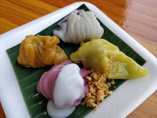 Desserts stuffed with coconut at Wat Phra That Pha Son Kaeo in Phetchabun
