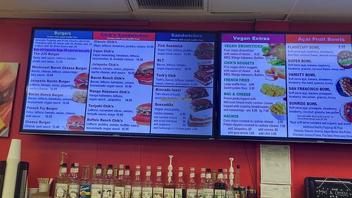 Menus, lots of vegan sammies at Java Juice Cafe in Flagstaff