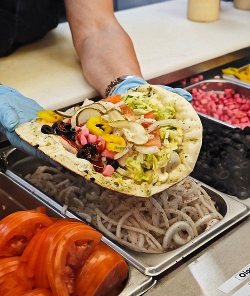 Galette in the making at La Galette Libanaise in Quebec