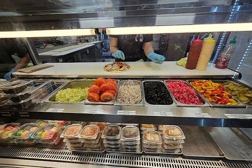 Topping options at La Galette Libanaise in Quebec