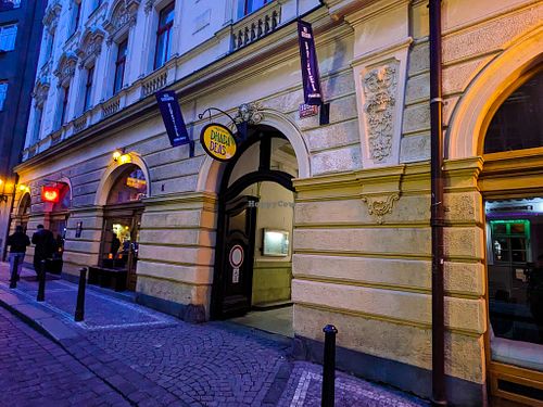 Entrance to courtyard to get to Dhaba Beas at Dhaba Beas in Prague