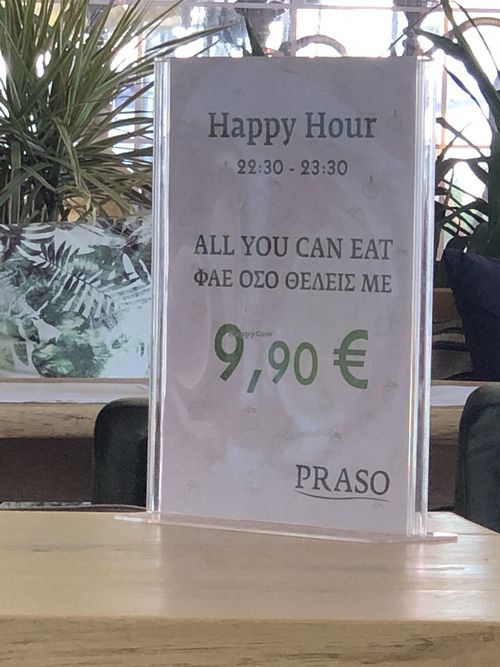 Happy hour at evening time at Praso in Crete