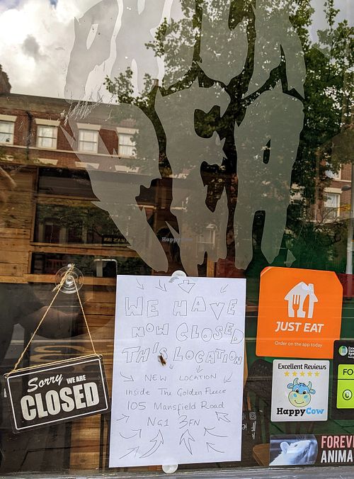 The restaurant has closed down, and it now caters the nearby vegan pub The Golden Fleece. at Golden Fleece in Nottingham