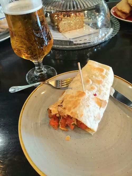 vegan burrito - yummy! at Bar Happy in Bilbao
