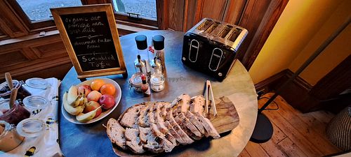 Breakfast: fruit and bread at Saorsa 1875 in Pitlochry