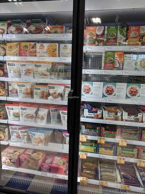 Freezer section at Planet Organic Market in Calgary