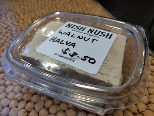 Vegan halva at Nish Nush - John St in New York City