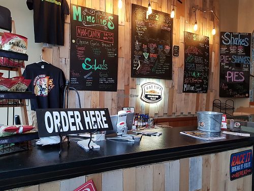 Burnout Pizza Counter at Burnouts Pizza in Deadwood