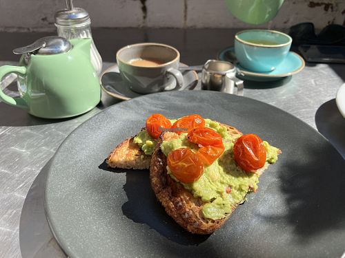 My avocado toast - tasty but not quite enough 🤣  at Little Devil's Cafe in Aberystwyth