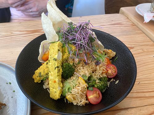 Rice and veggies at VanPlanten in Utrecht