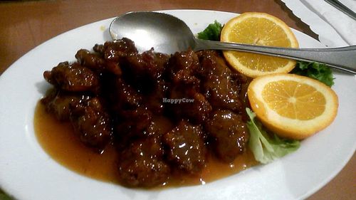 Orange chicken at Wheel of Life in Irvine