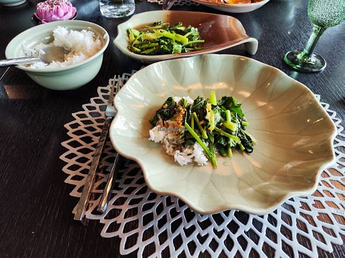 Water spinach with tofu at White Elephant in Zurich