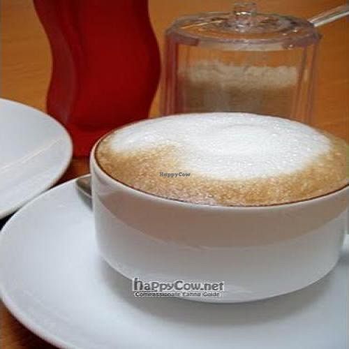 Organic Latte  at Nutrihub Cafe in Central Singapore